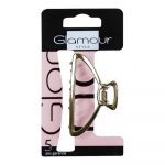 Glamour Gold Metal Hair Claw With A Hollow Center
