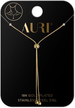 AURI Tie Necklace With 3 Balls