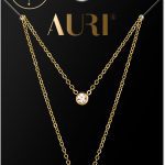 AURI Double Necklace With Zircon And Heart