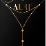 AURI Double Necklace With 3 Zircons