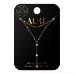 AURI Double Necklace With 3 Zircons