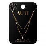 AURI Double Necklace With A Zircon Pendant