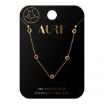 AURI Necklace With Black Stones In A Setting