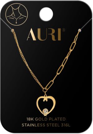 AURI Heart Necklace With Zircon
