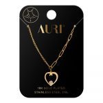 AURI Heart Necklace With Zircon