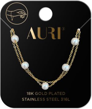 AURI Double Bracelet With Pearls