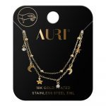 AURI Double Bracelet With Crescents And Stars