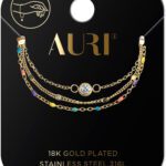 AURI Bracelet Set 3 Colored Beads Zircons and Balls