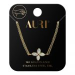 AURI Double 3D Flower Bracelet With Zircons