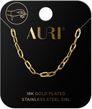 AURI Bracelet Cable Chain And Heart