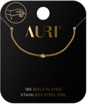 AURI Bracelet Box Chain With Zircon