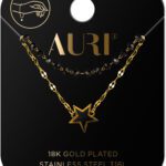 AURI Bracelet With Black Beads And A Star