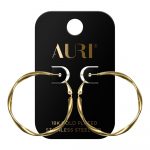 AURI Large Twisted Circle Earrings