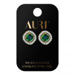 AURI Earrings Green Stone Zirconia