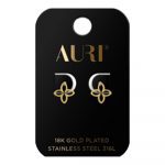 AURI Stud Earrings With Openwork Flowers