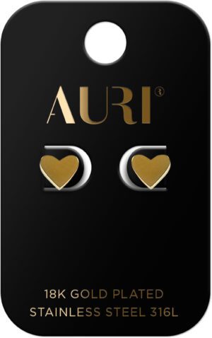 Auri 3D Heart Stud Earrings