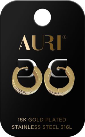 AURI Thick Hoop Earrings With Decorative Ornaments